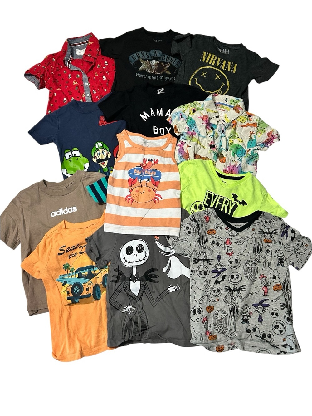 Toddler Boys Graphic Tee Bundle | 2T Assorted Colors & Brands